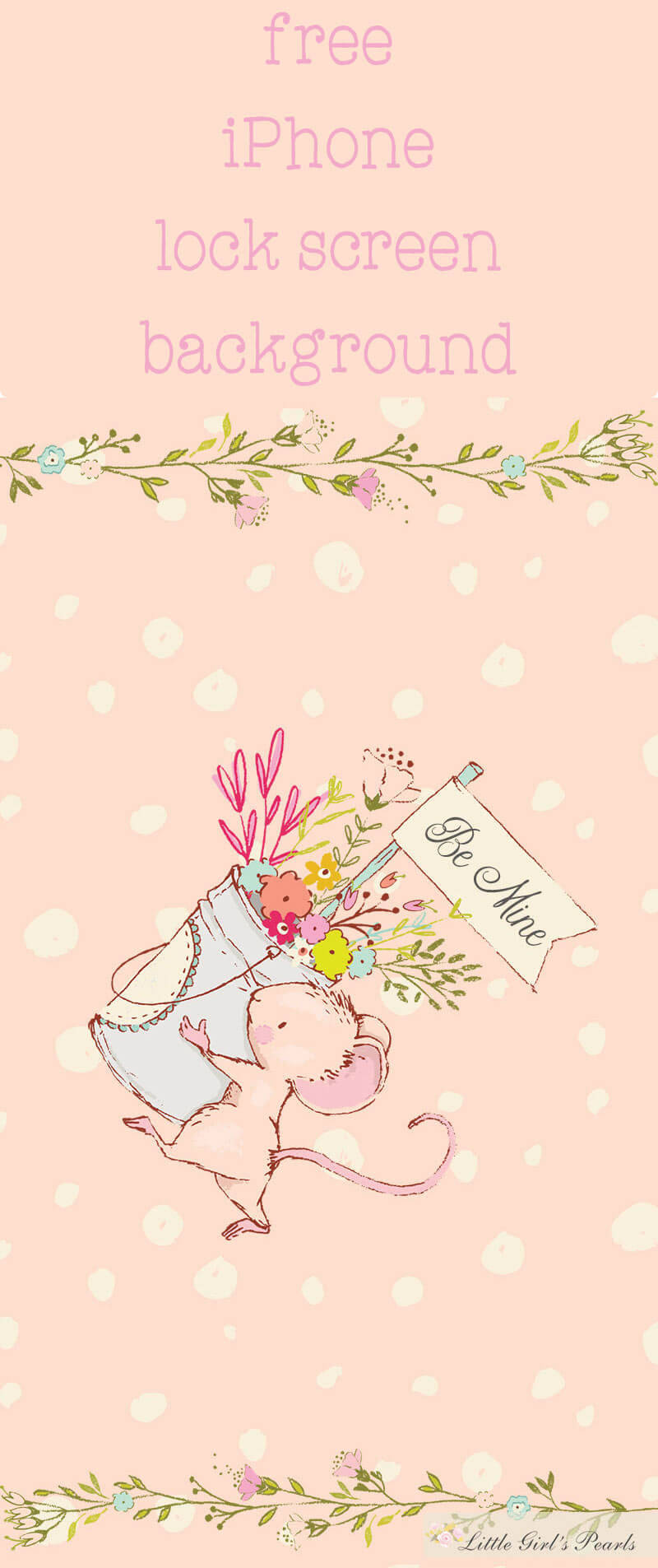Precious Pink Illustration For Iphone Wallpaper