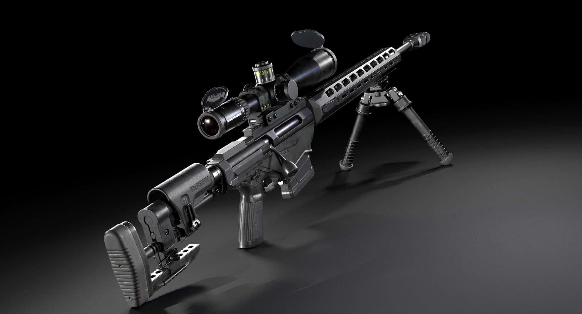 Precise Ruger Rifle With Stand Wallpaper