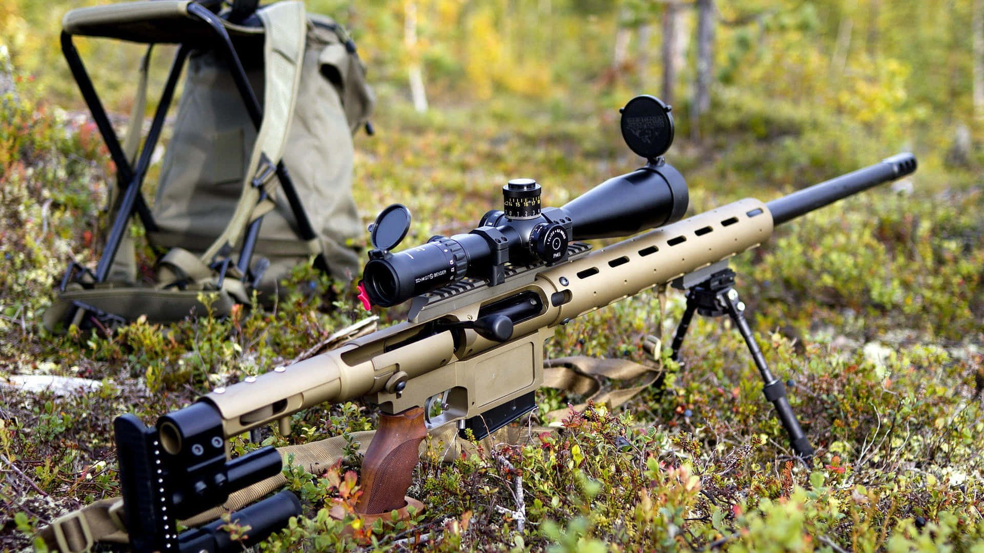 Precision_ Rifle_ Outdoors_ Setup Wallpaper