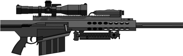 Precision Sniper Rifle Vector PNG