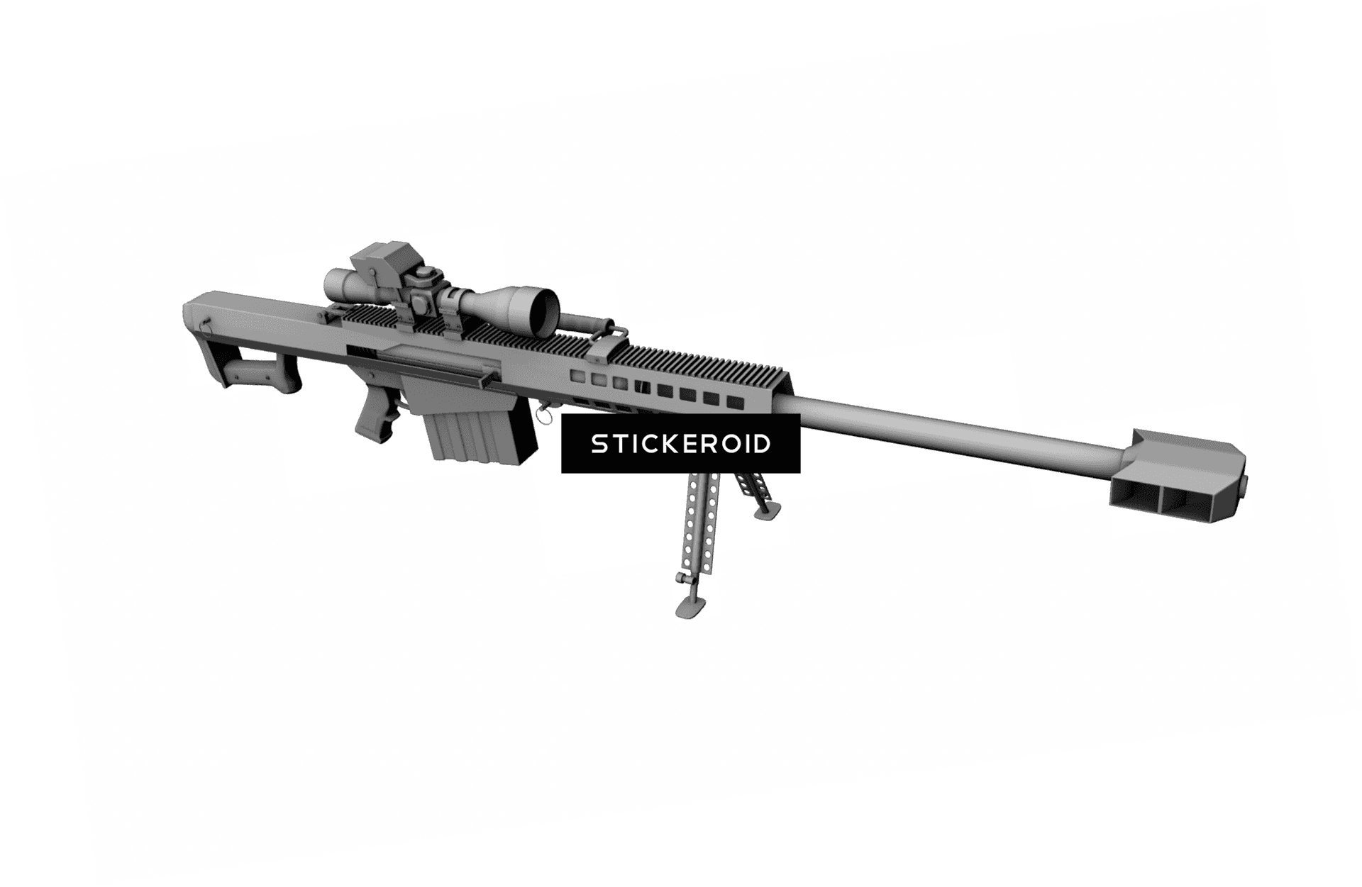 Precision Sniper Rifle3 D Model PNG