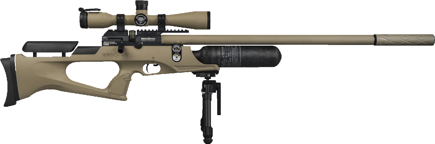 Precision_ Sniper_ Rifle_with_ Scope_and_ Suppressor PNG