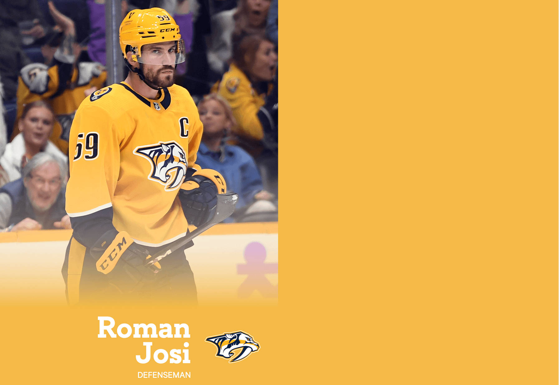 Download Roman Josi of Nashville Predators in his signature Number