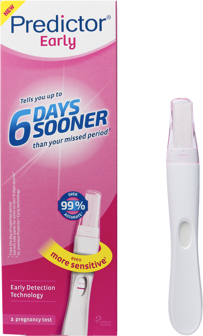 Predictor Early Pregnancy Test Packaging PNG