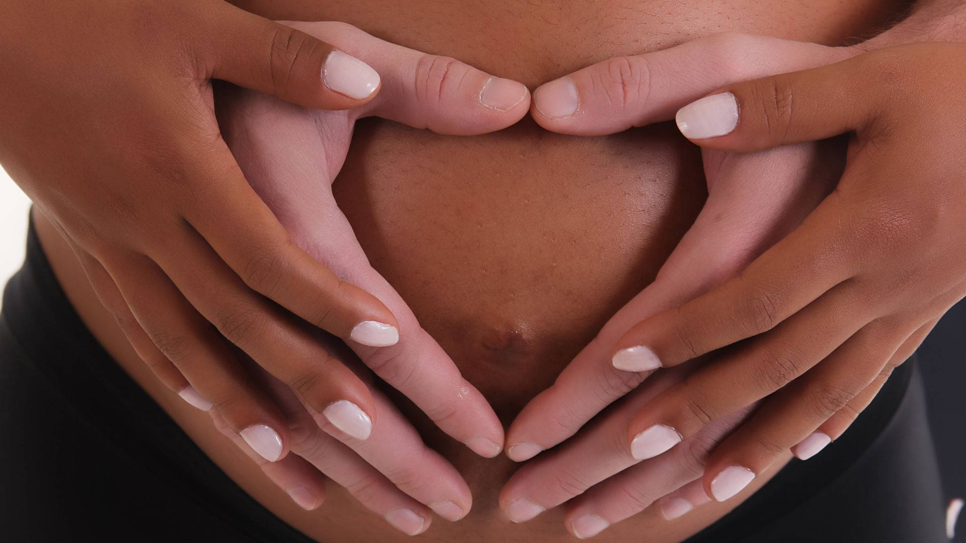 Pregnancy Hands Heart Shape Wallpaper