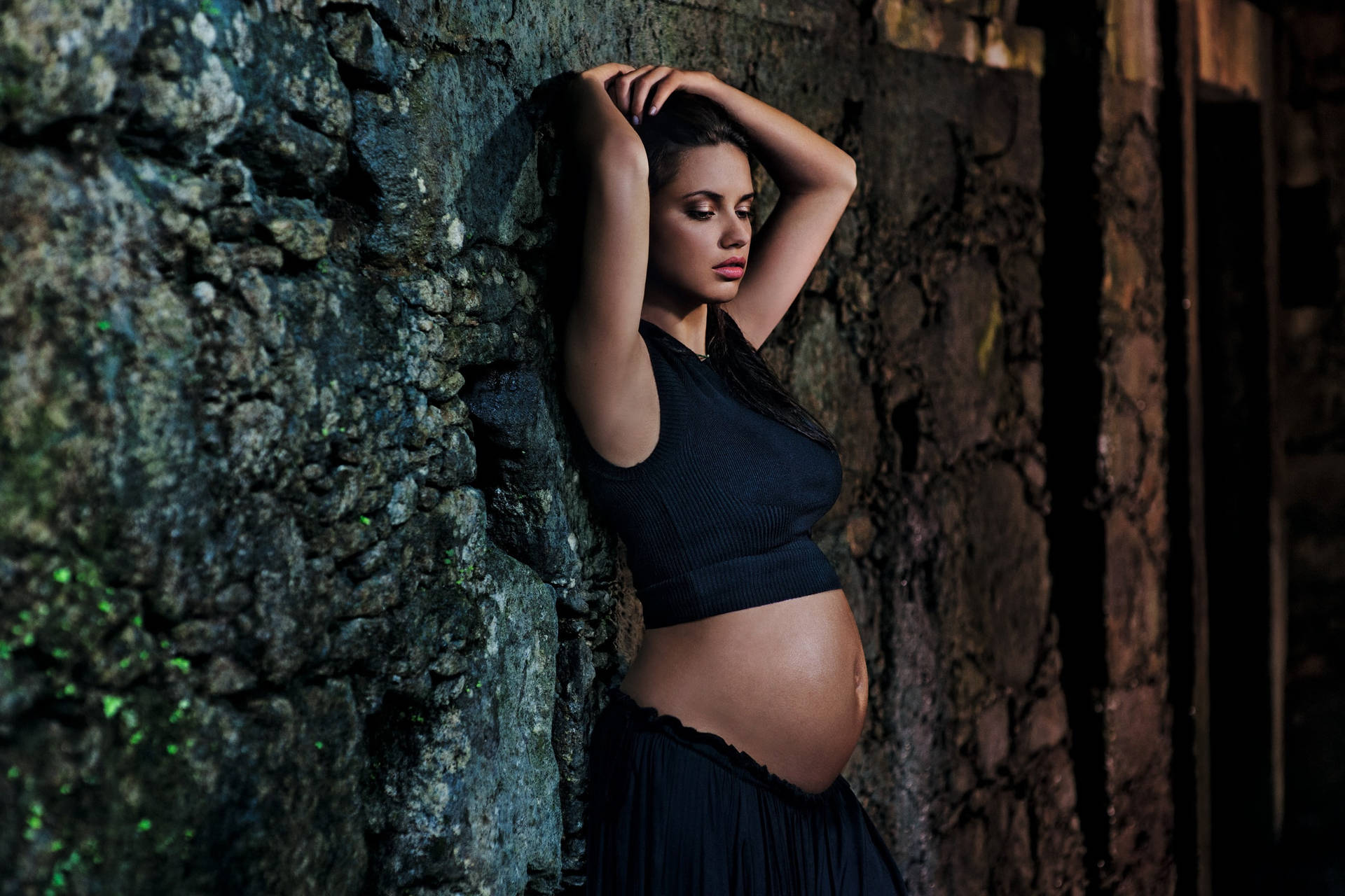 Pregnant Adriana Lima Photoshoot Wallpaper