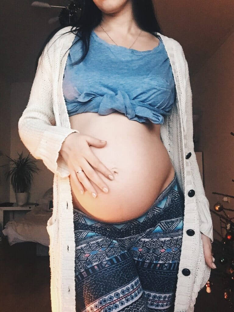 Pregnant Belly Jacket Blue Clothing Wallpaper