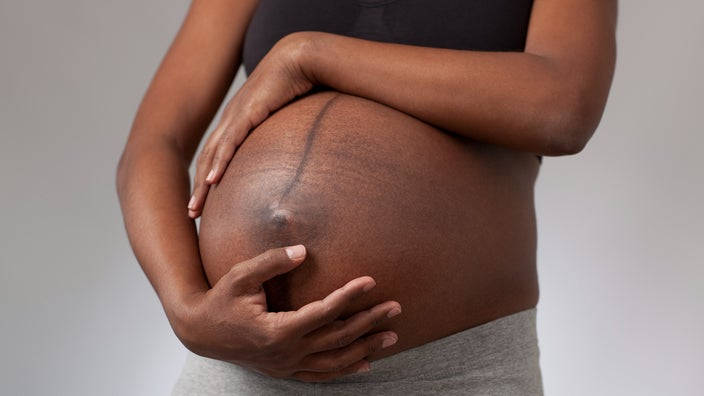 Pregnant Belly Linea Nigra Wallpaper