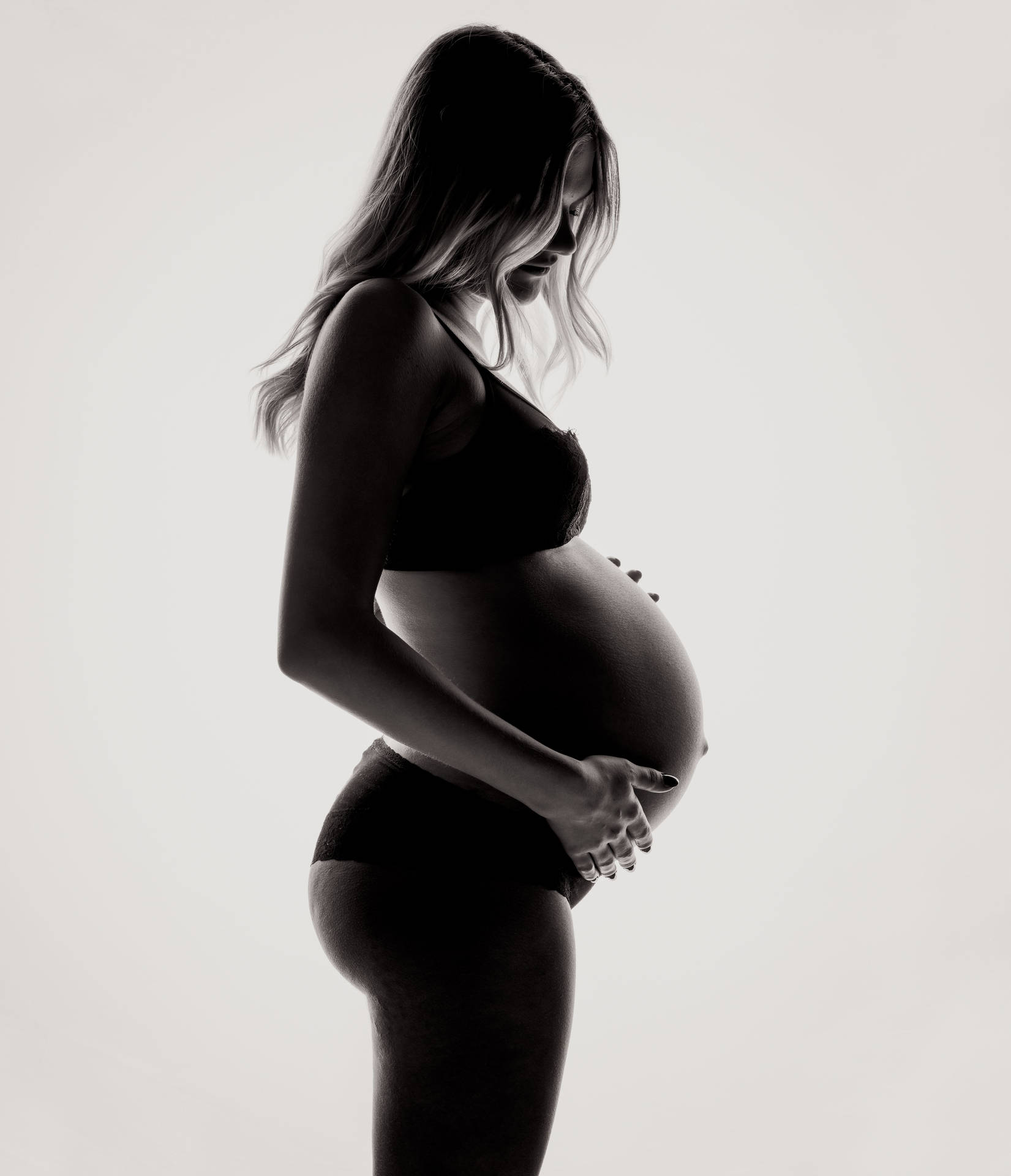 Schwangerschaftsbauchsilhouette Wallpaper