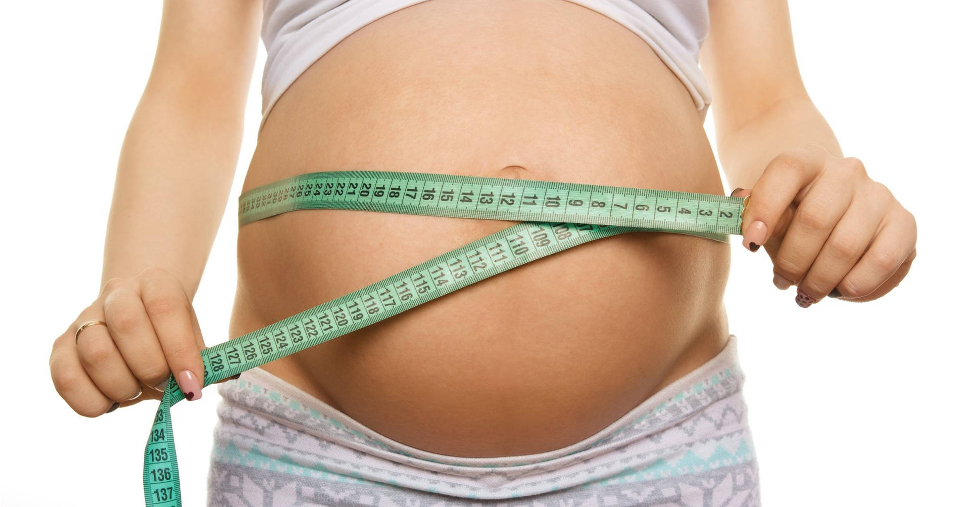 Pregnant Belly Tape Measure Stomach Wallpaper