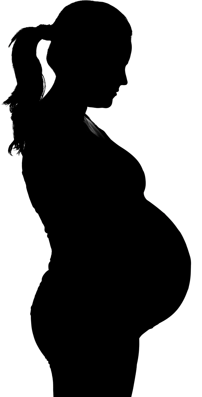 Pregnant Silhouette Profile PNG