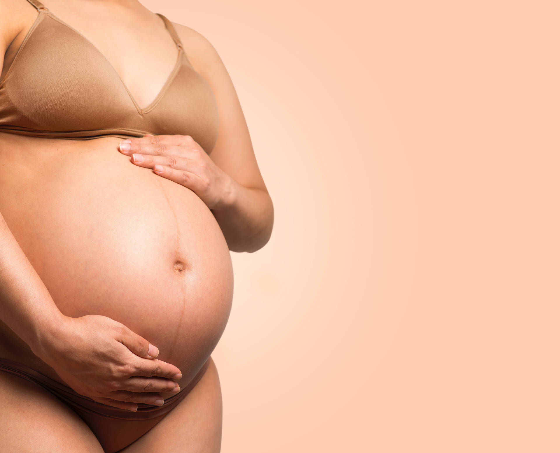 Gravid Kvinde Nedre Krop Wallpaper