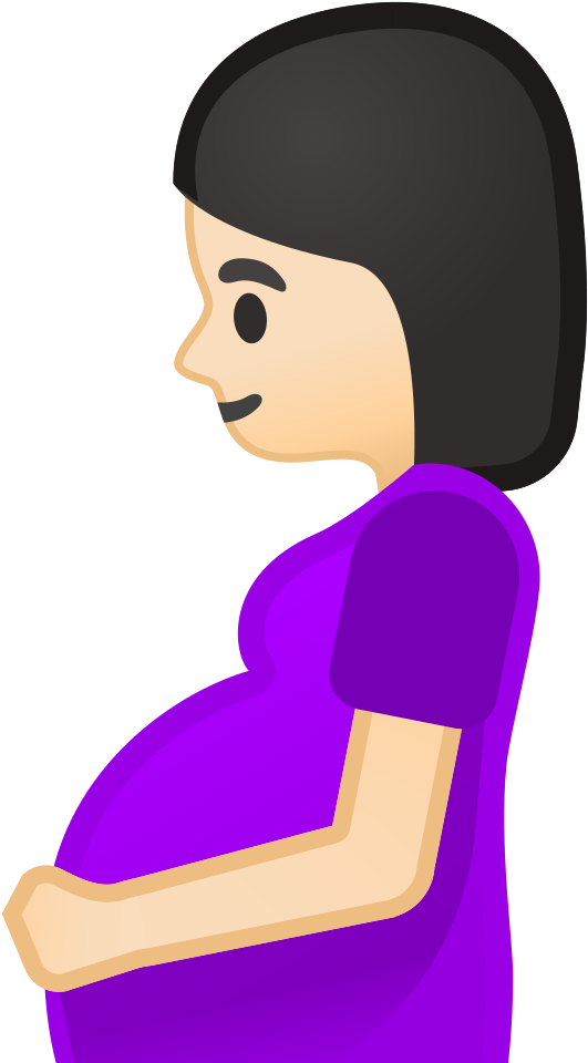 Pregnant Woman Profile Cartoon PNG