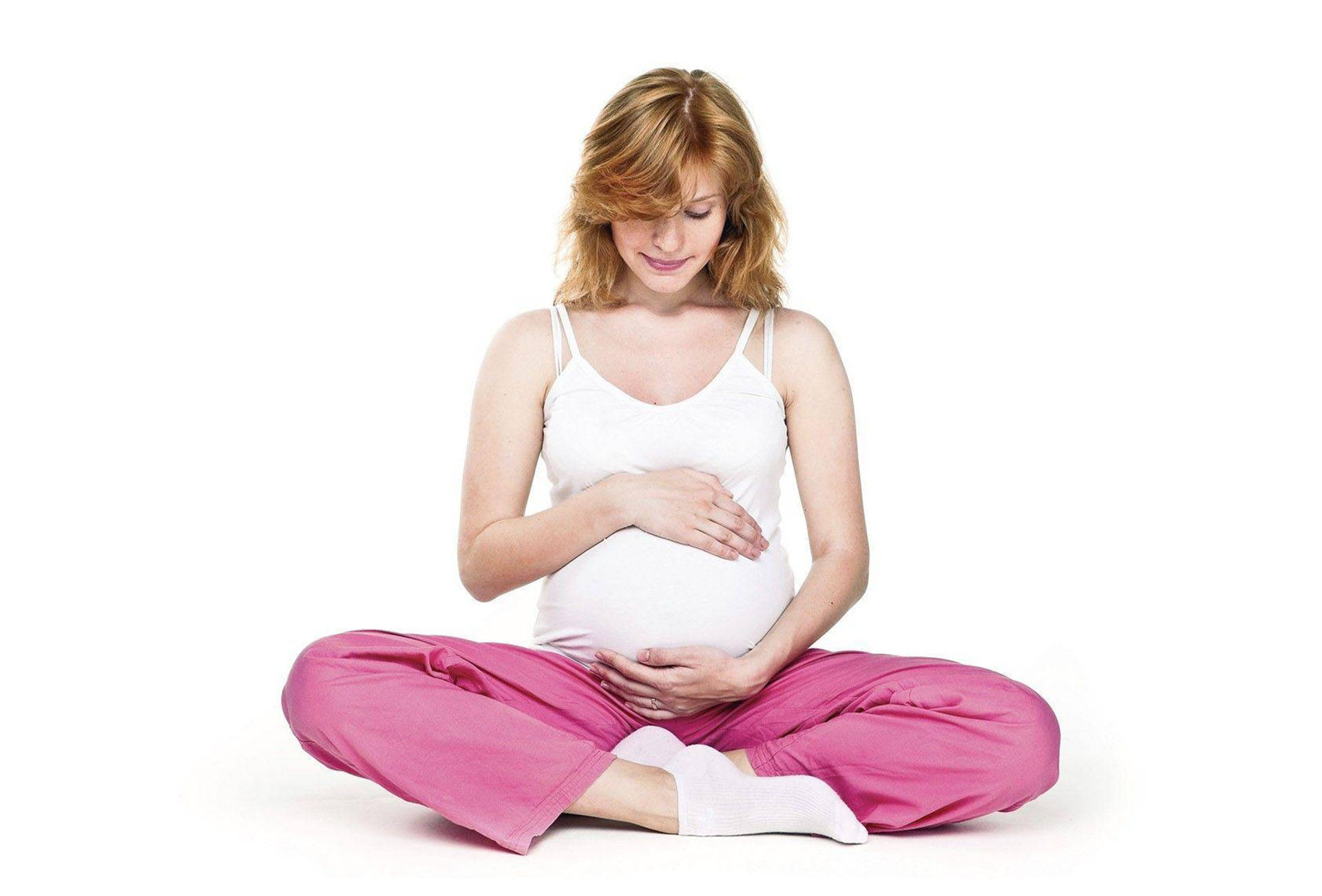 Pregnant Yoga Pose Wallpaper