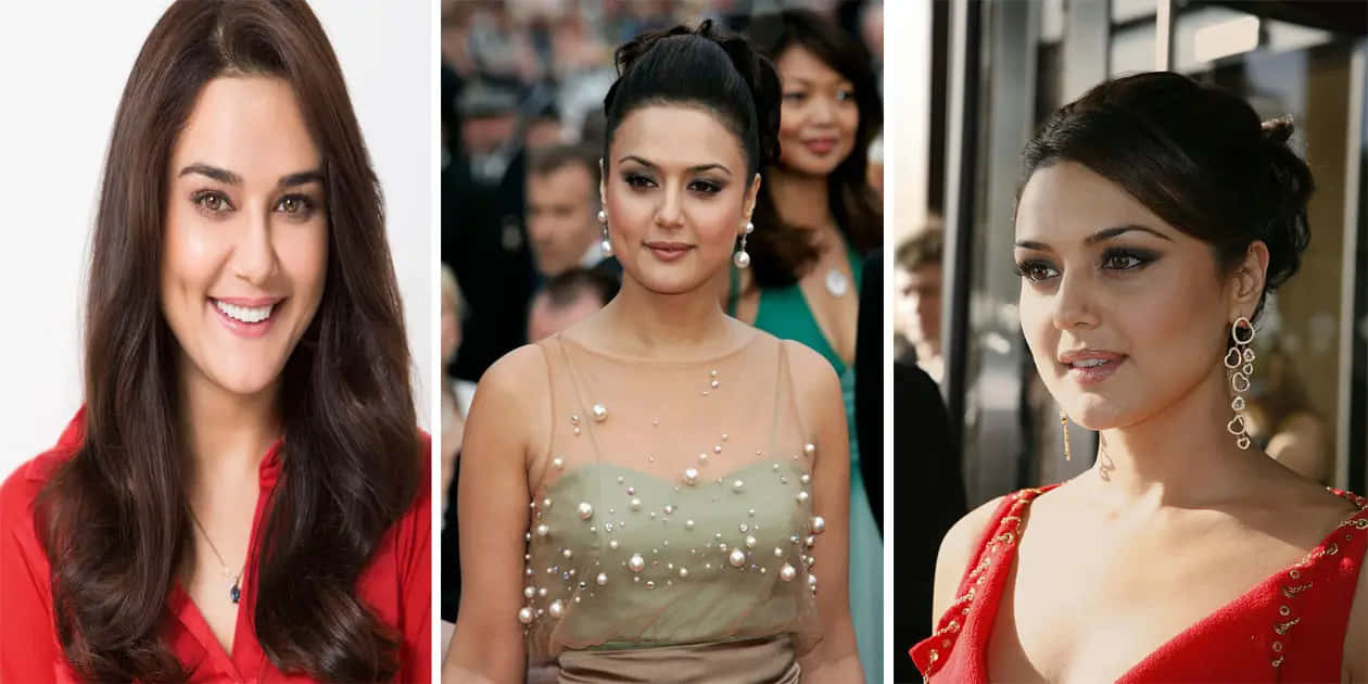 Dieindische Schauspielerin Preity Zinta Strahlt Schönheit Aus. Wallpaper