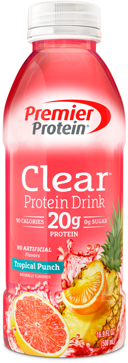 Premier Protein Clear Tropical Punch Drink PNG