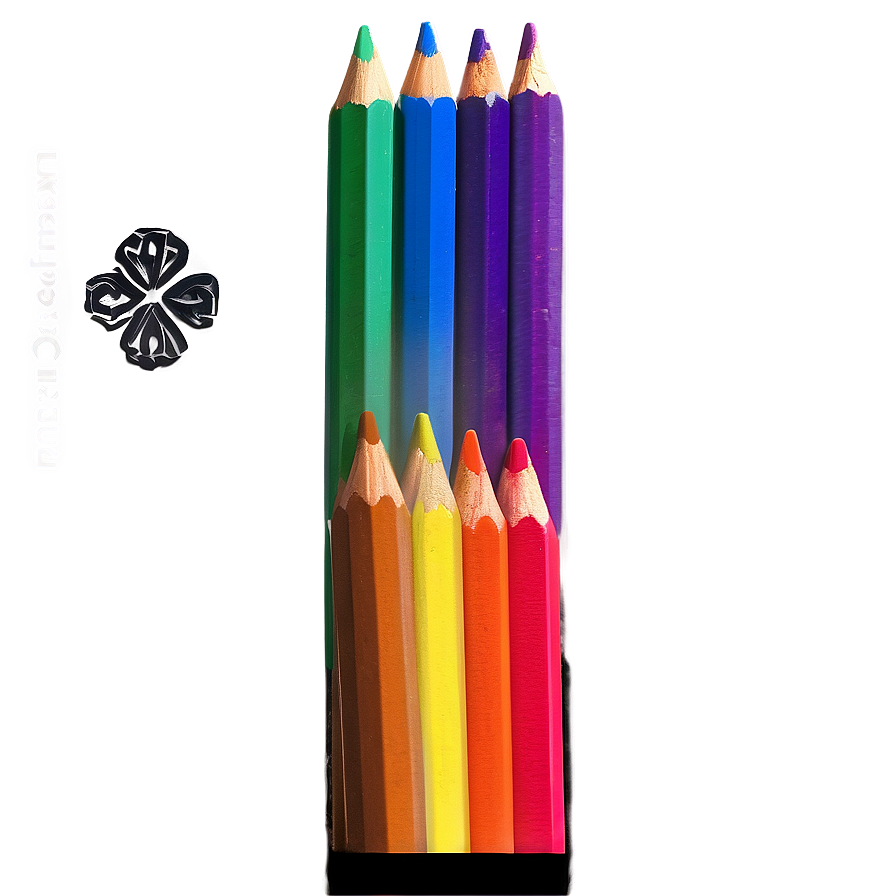 Premium Colored Pencils Png 06212024 PNG