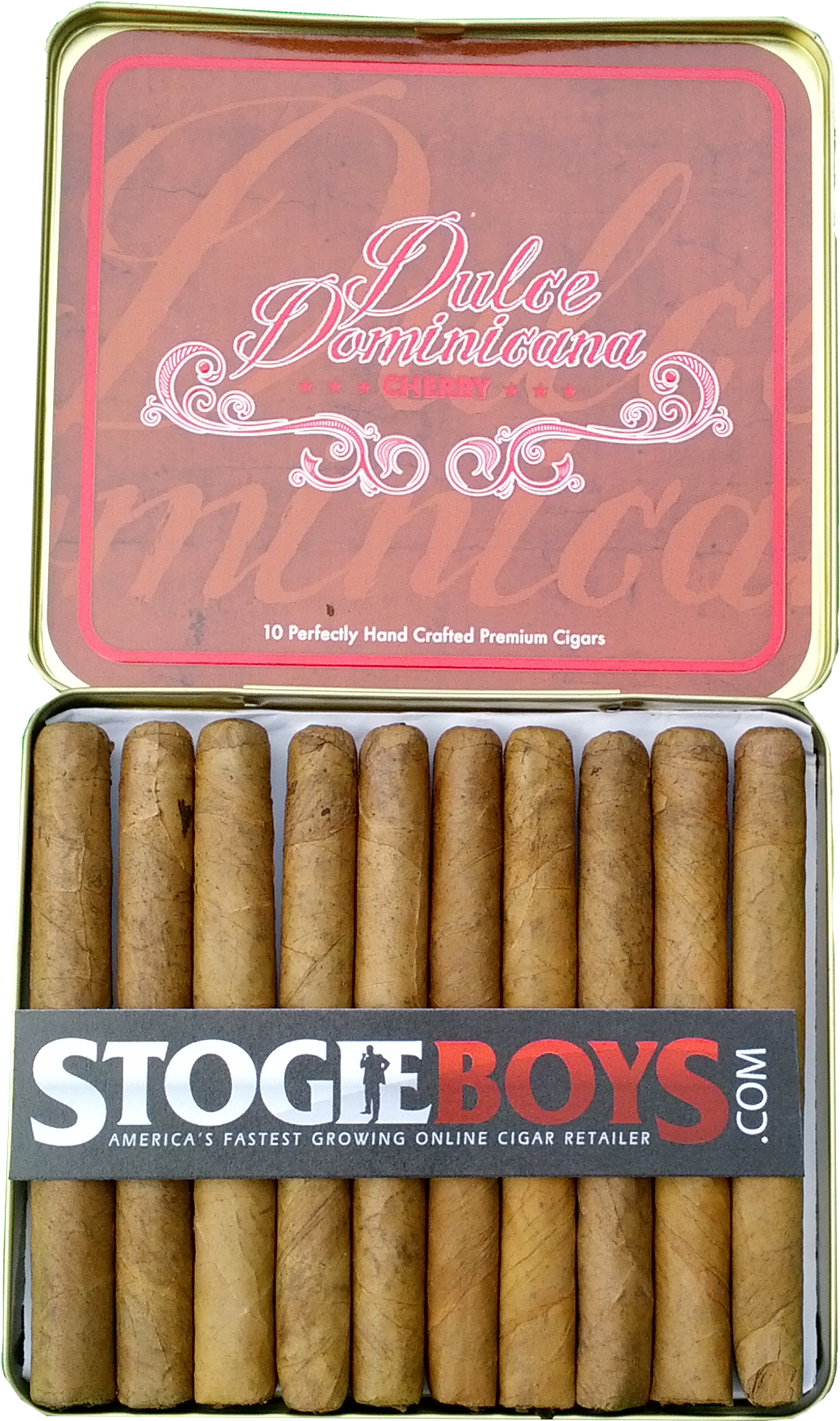Premium Dominicana Cigars Tin Box PNG