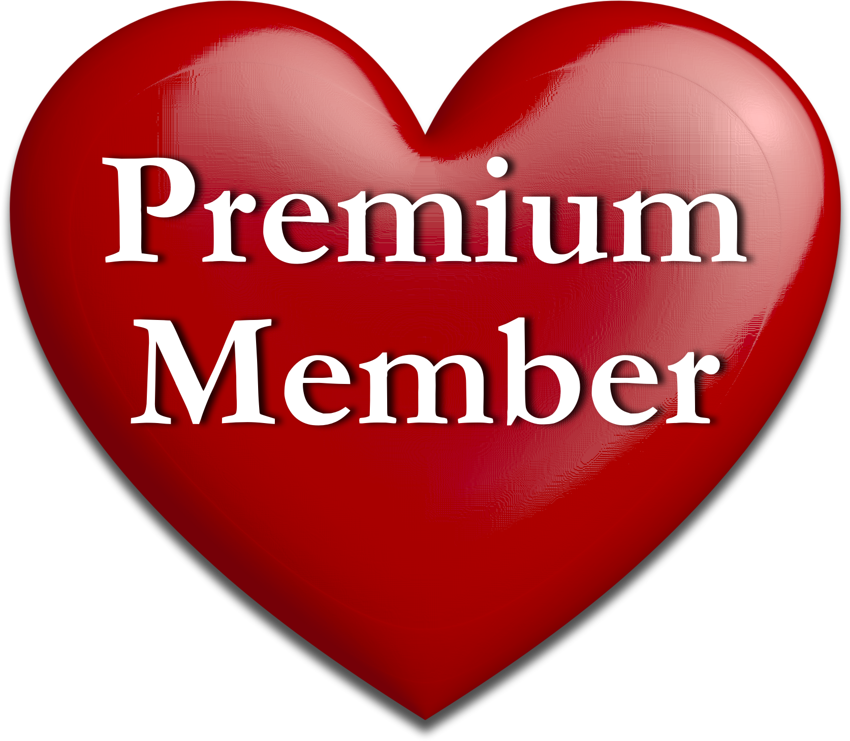Premium Membership Heart Icon PNG