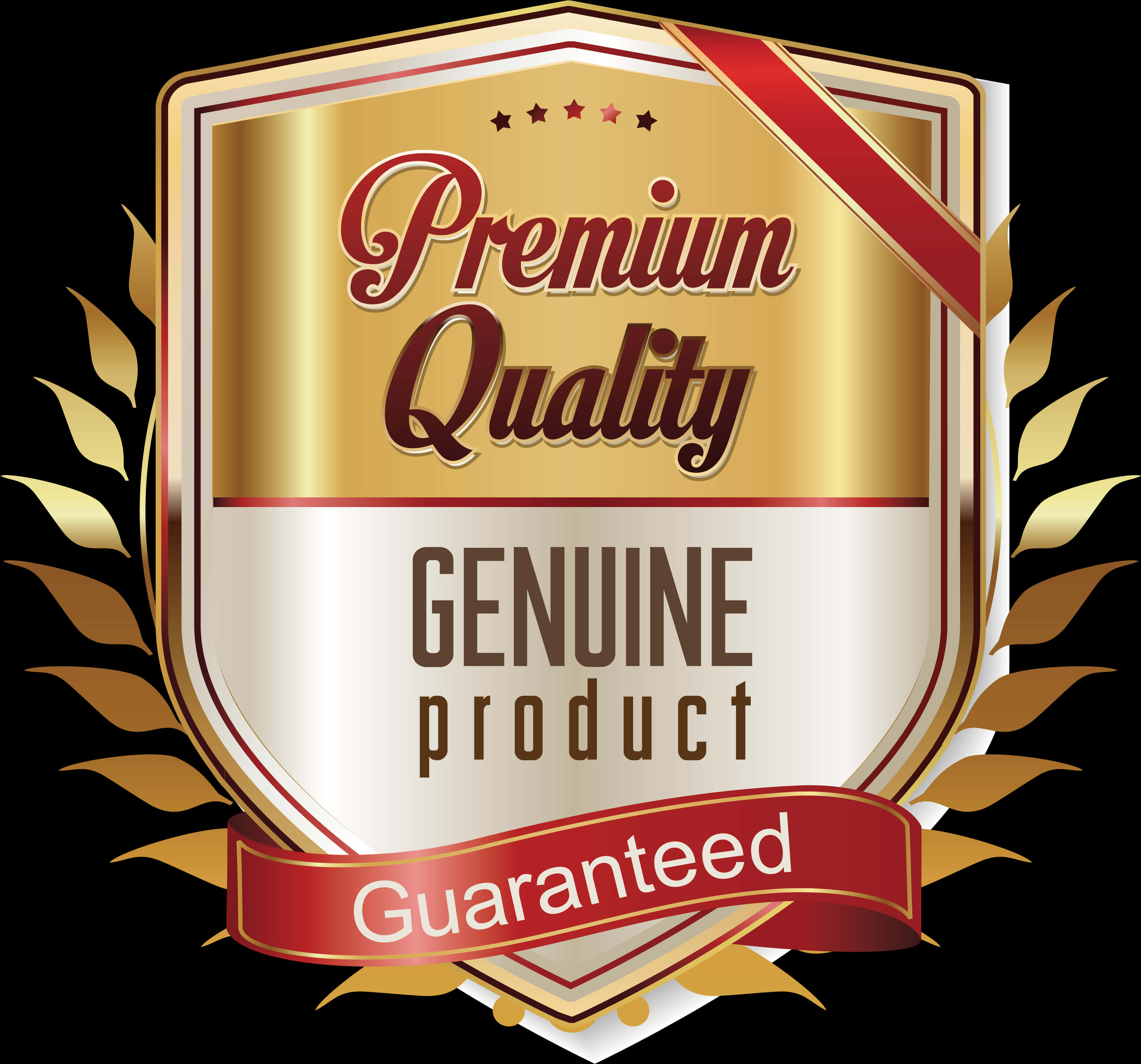Premium Quality Genuine Product Badge PNG