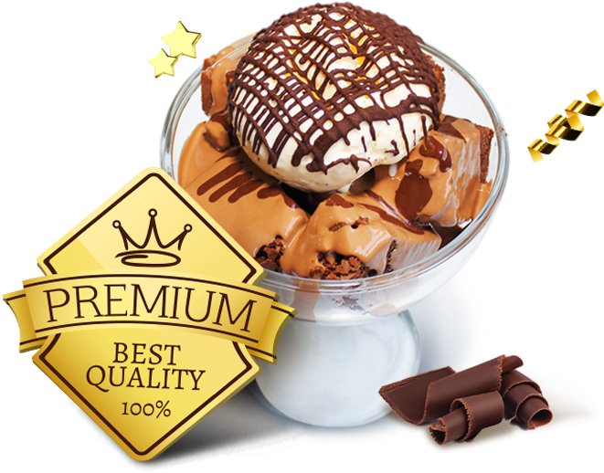 Premium Quality Ice Cream Dessert PNG
