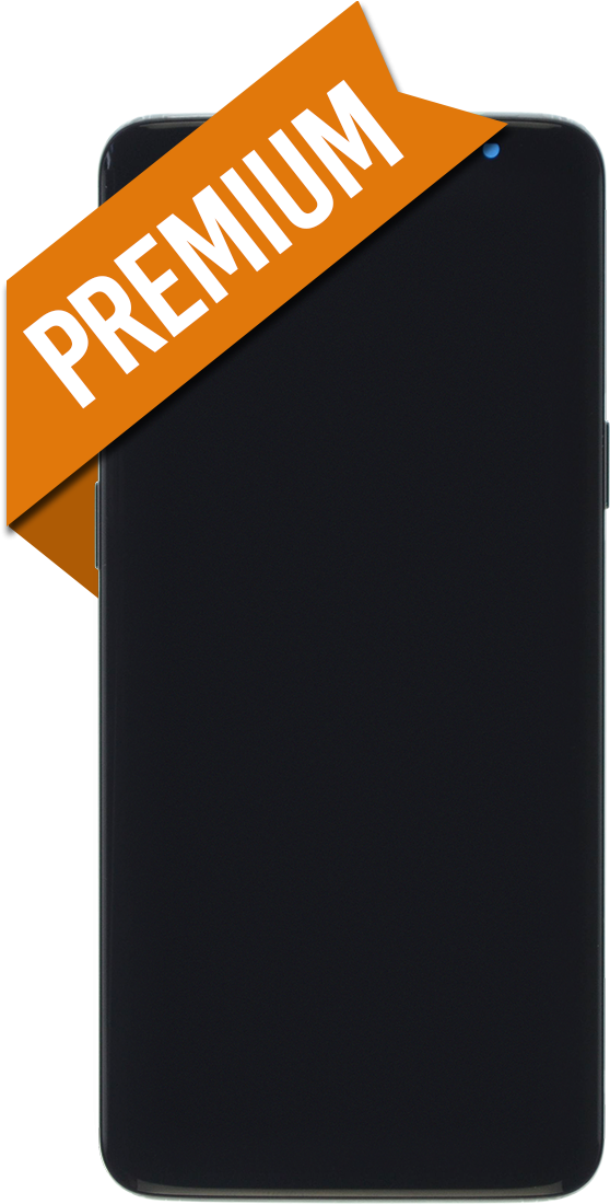 Premium Smartphone Display Orange Tag PNG