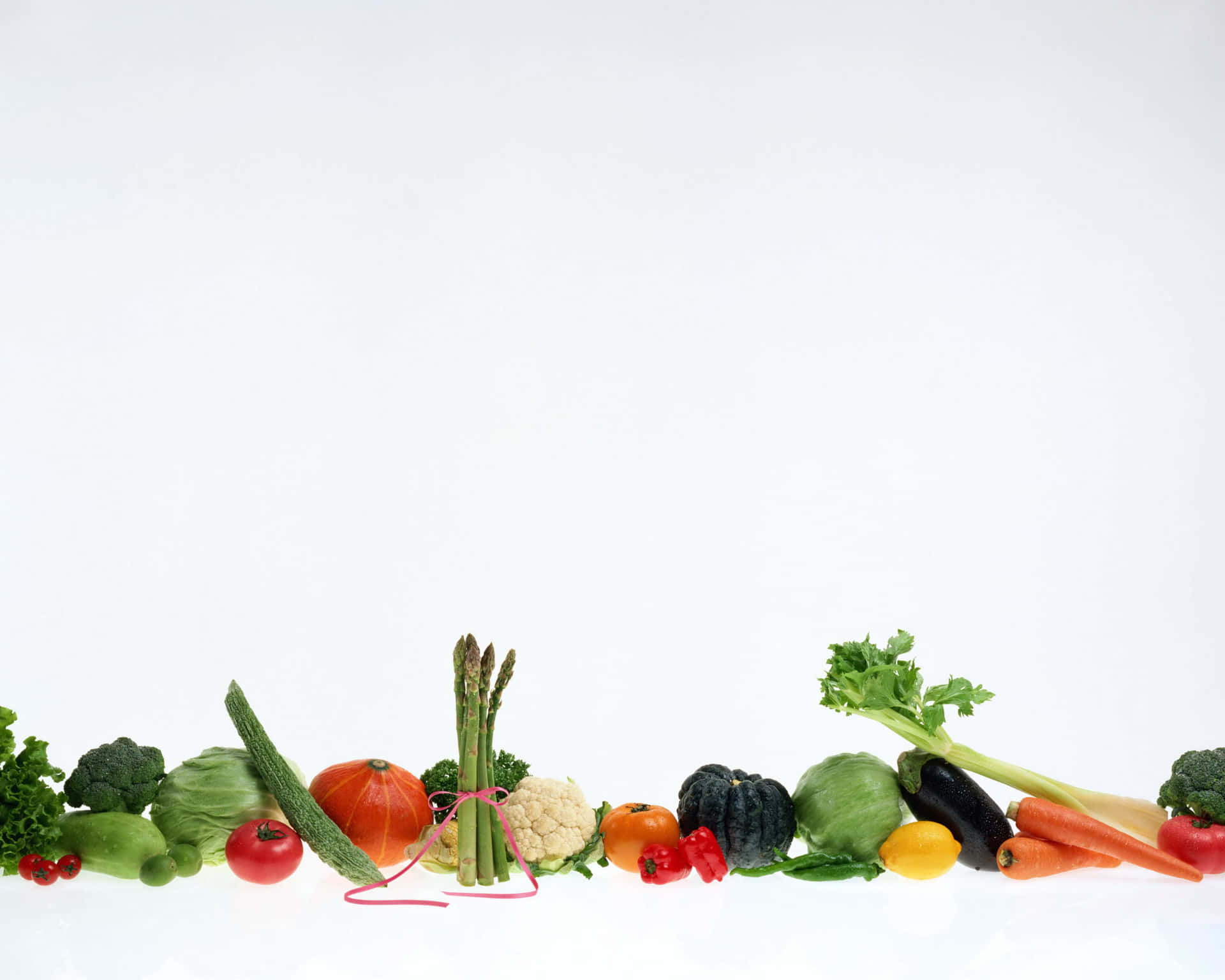"Unending Rows of Fresh Organic Vegetables" Wallpaper
