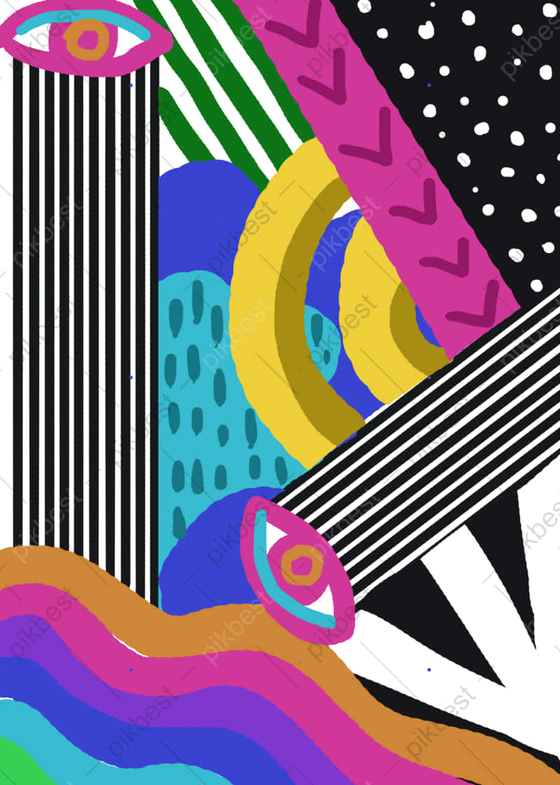 Preposterous Colorful Patterns Wallpaper