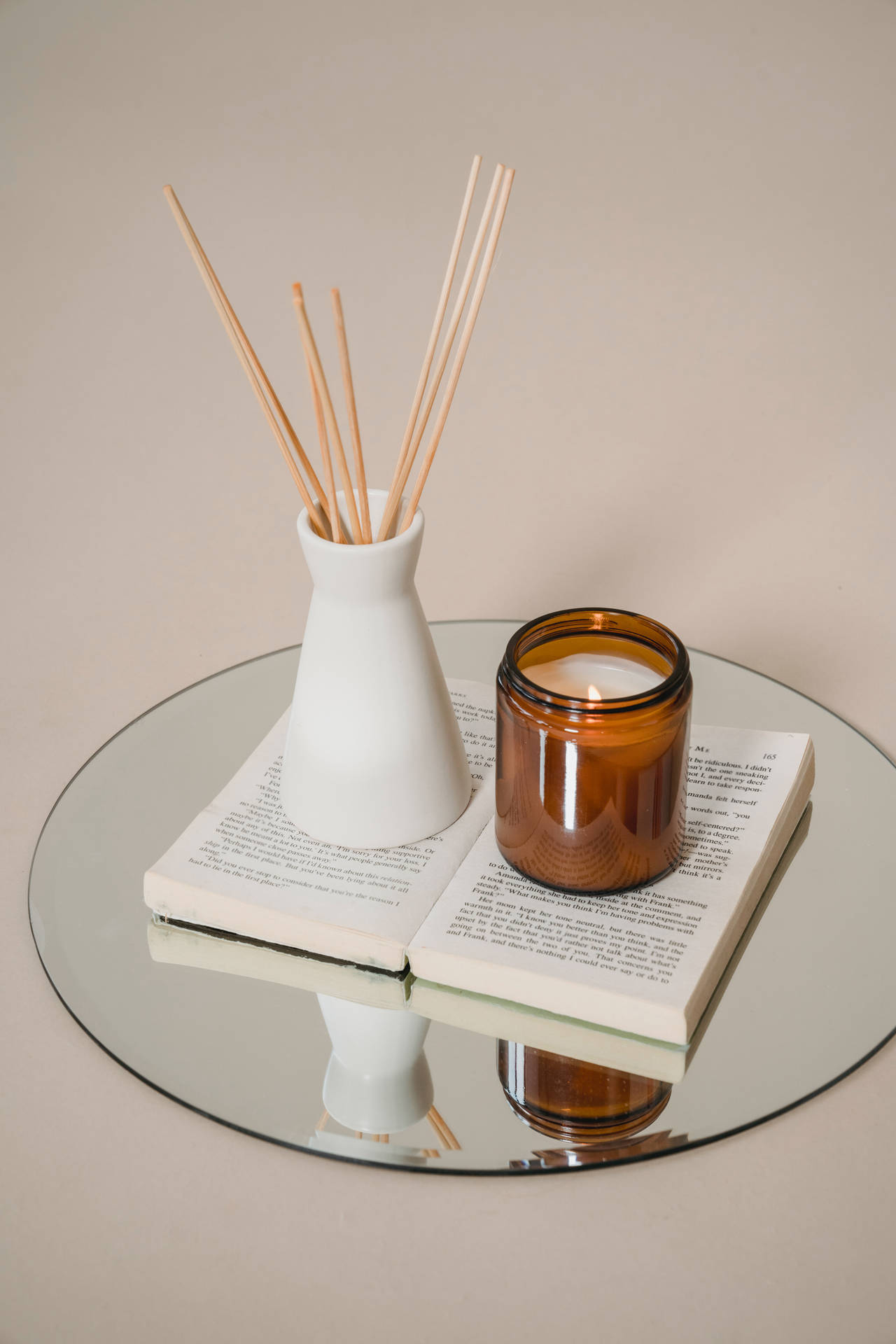 Preppy Aesthetic Candle Incense Book Wallpaper