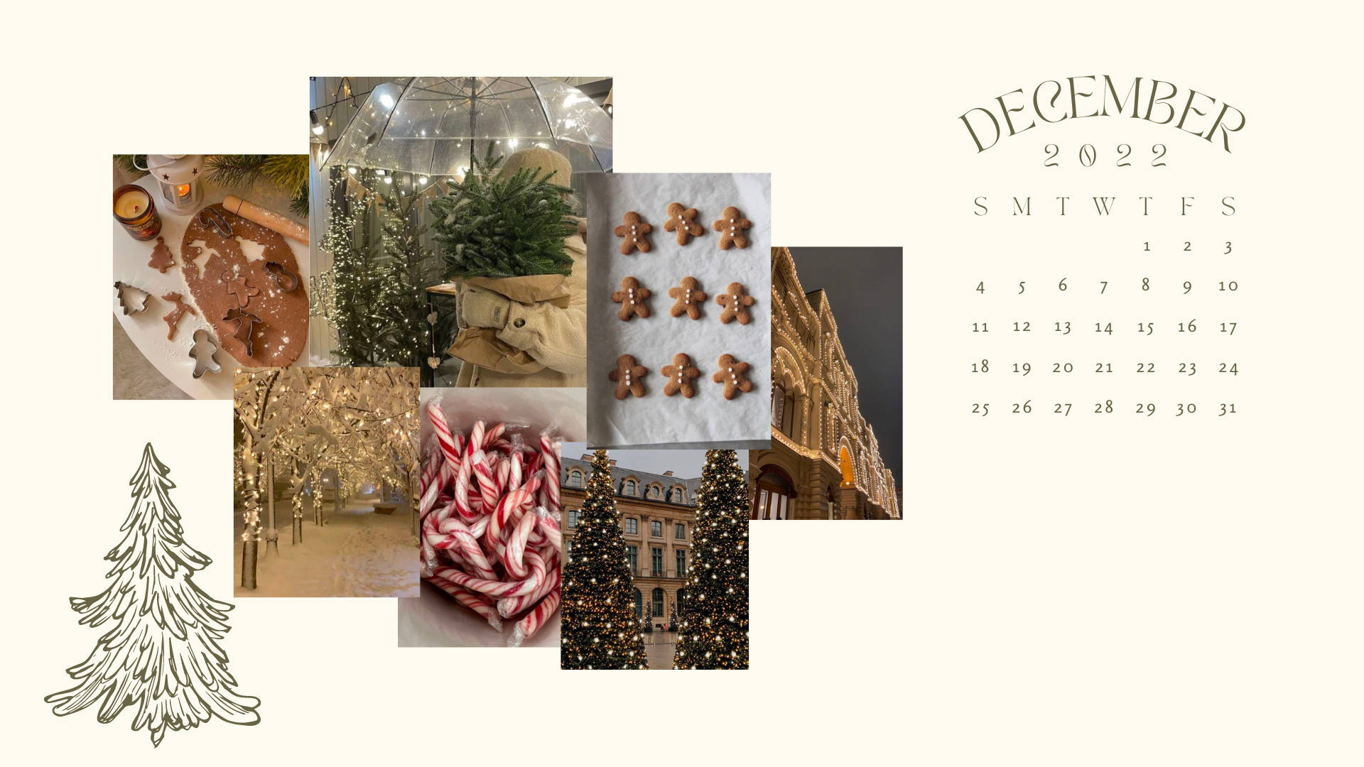 Download Preppy Christmas Calendar Wallpaper