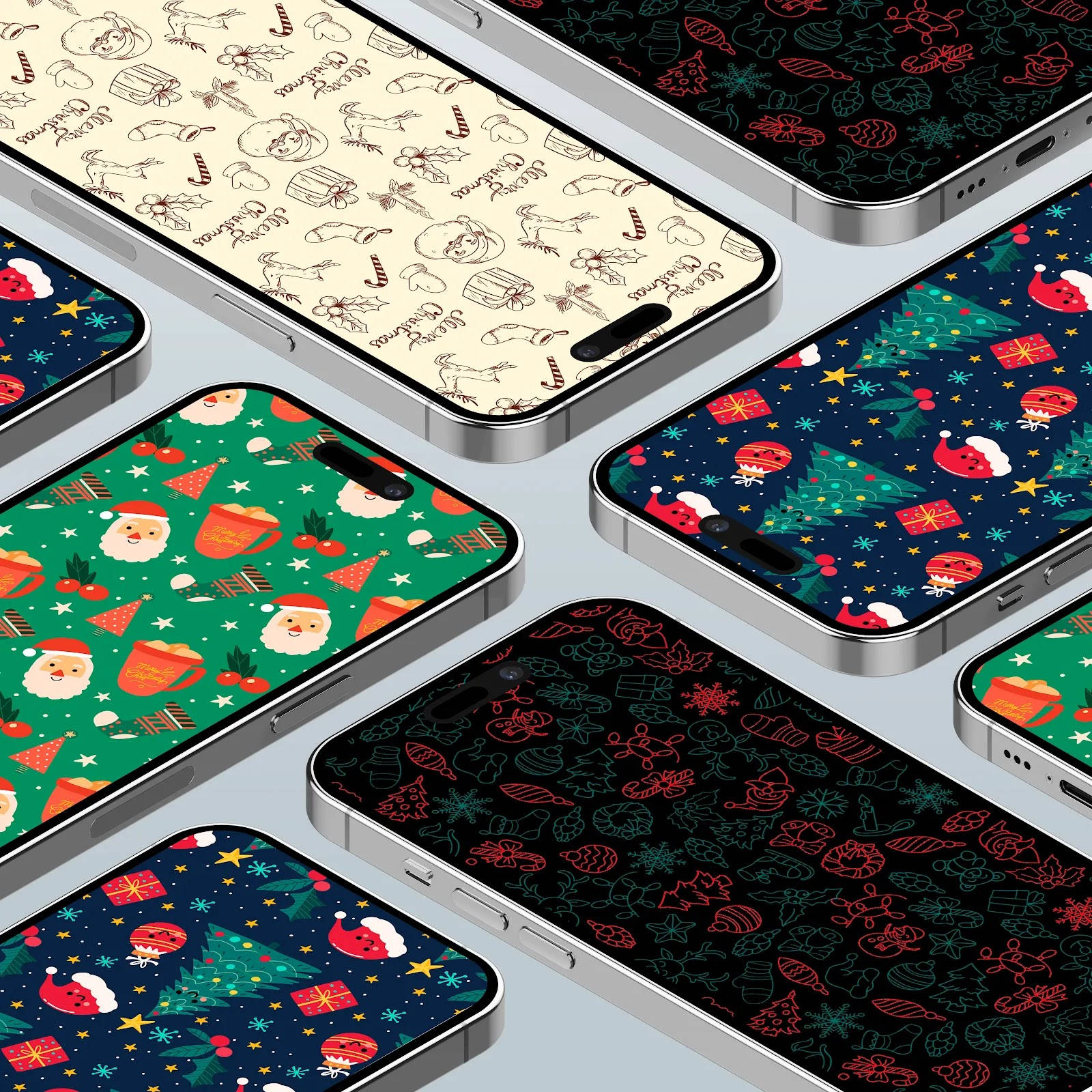 Preppyweihnachts-screen Für Das Iphone Wallpaper