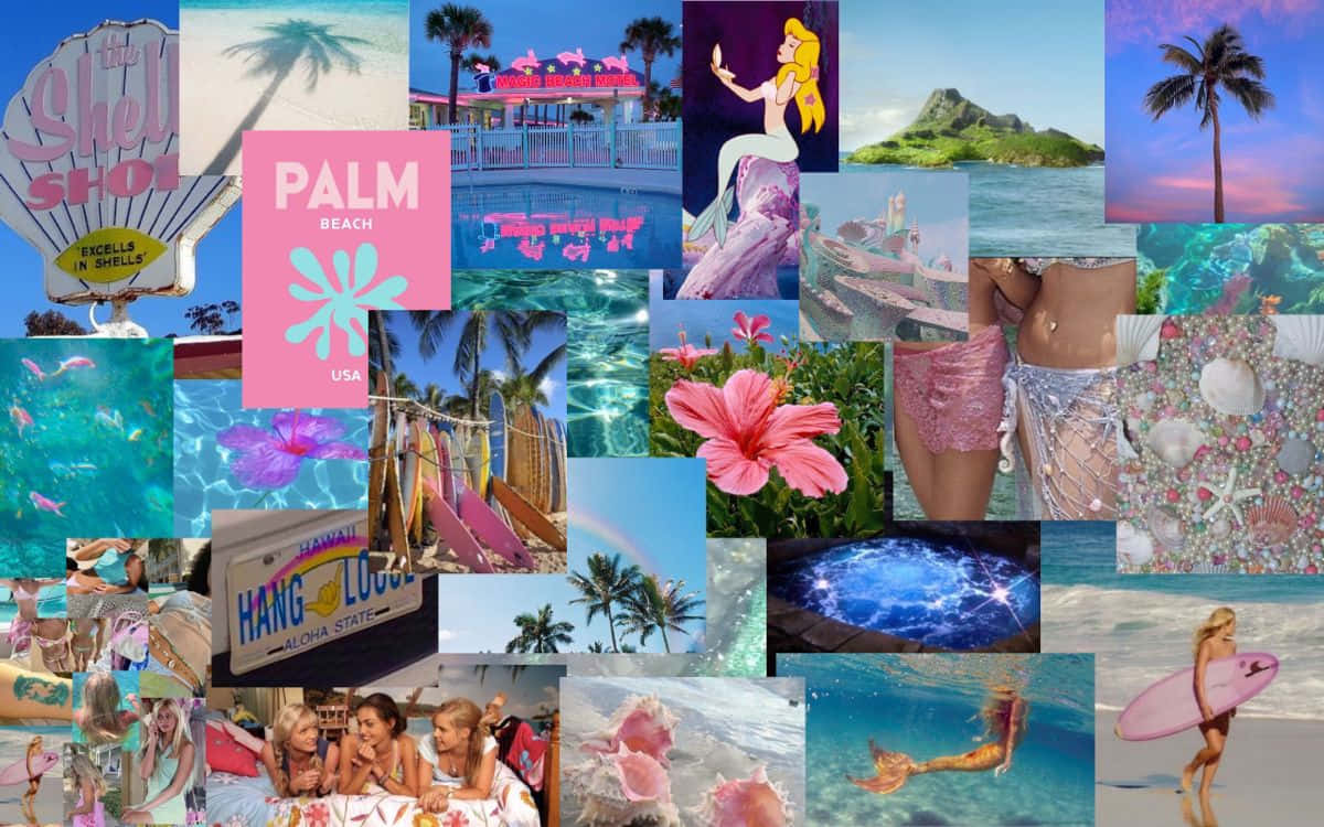Collagede La Playa De Palm Beach Fondo de pantalla