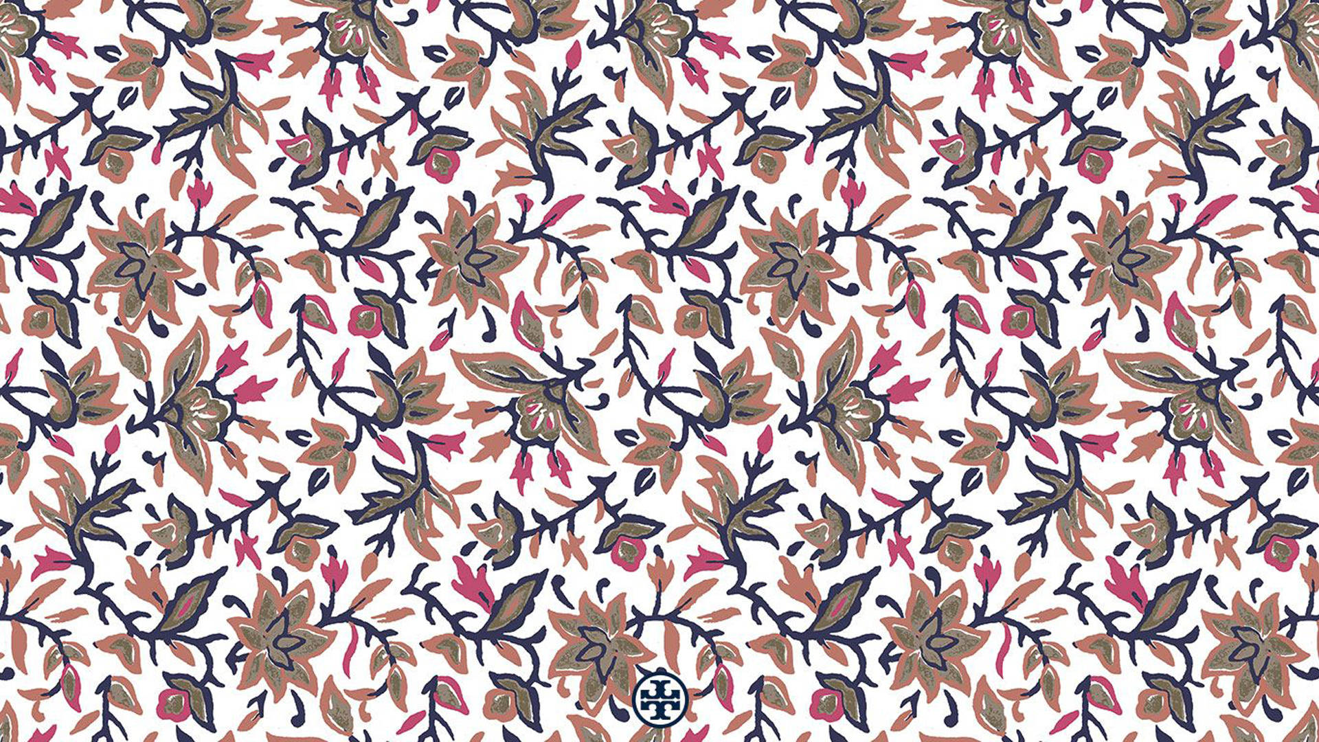 Preppy Floral Tory Burch Wallpaper