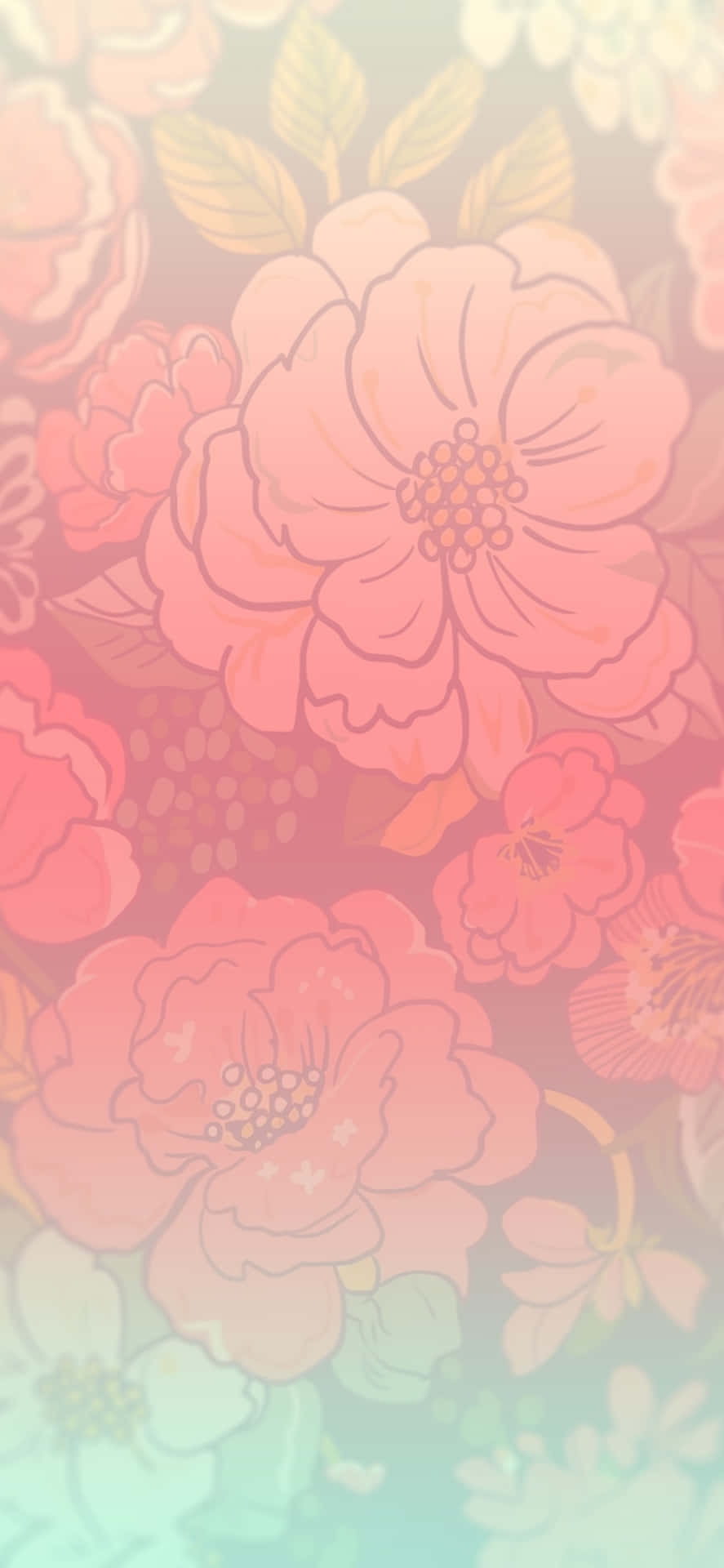 Preppy Flower Pattern Background Wallpaper