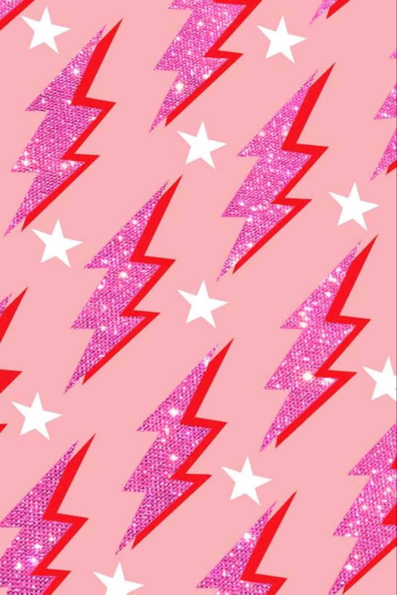 Preppy Glitter Lightning Wallpaper