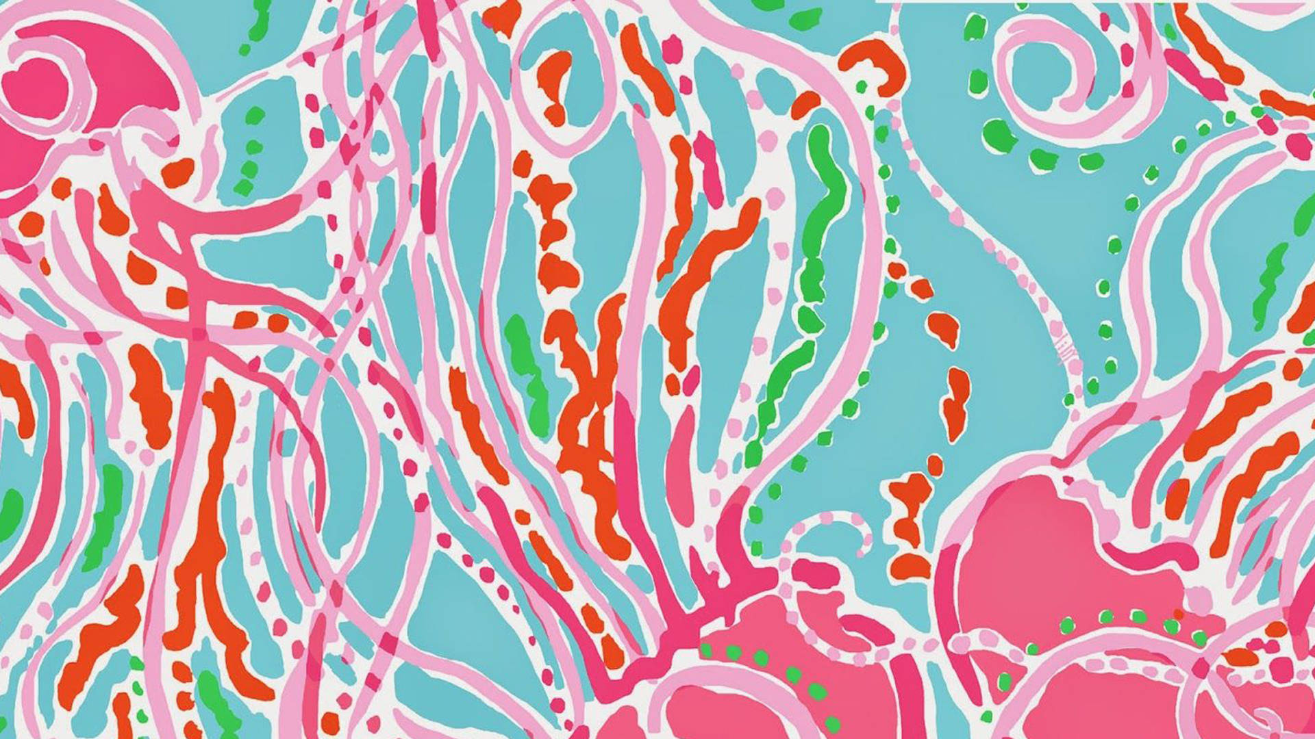 Preppy Jellyfish Pattern Wallpaper