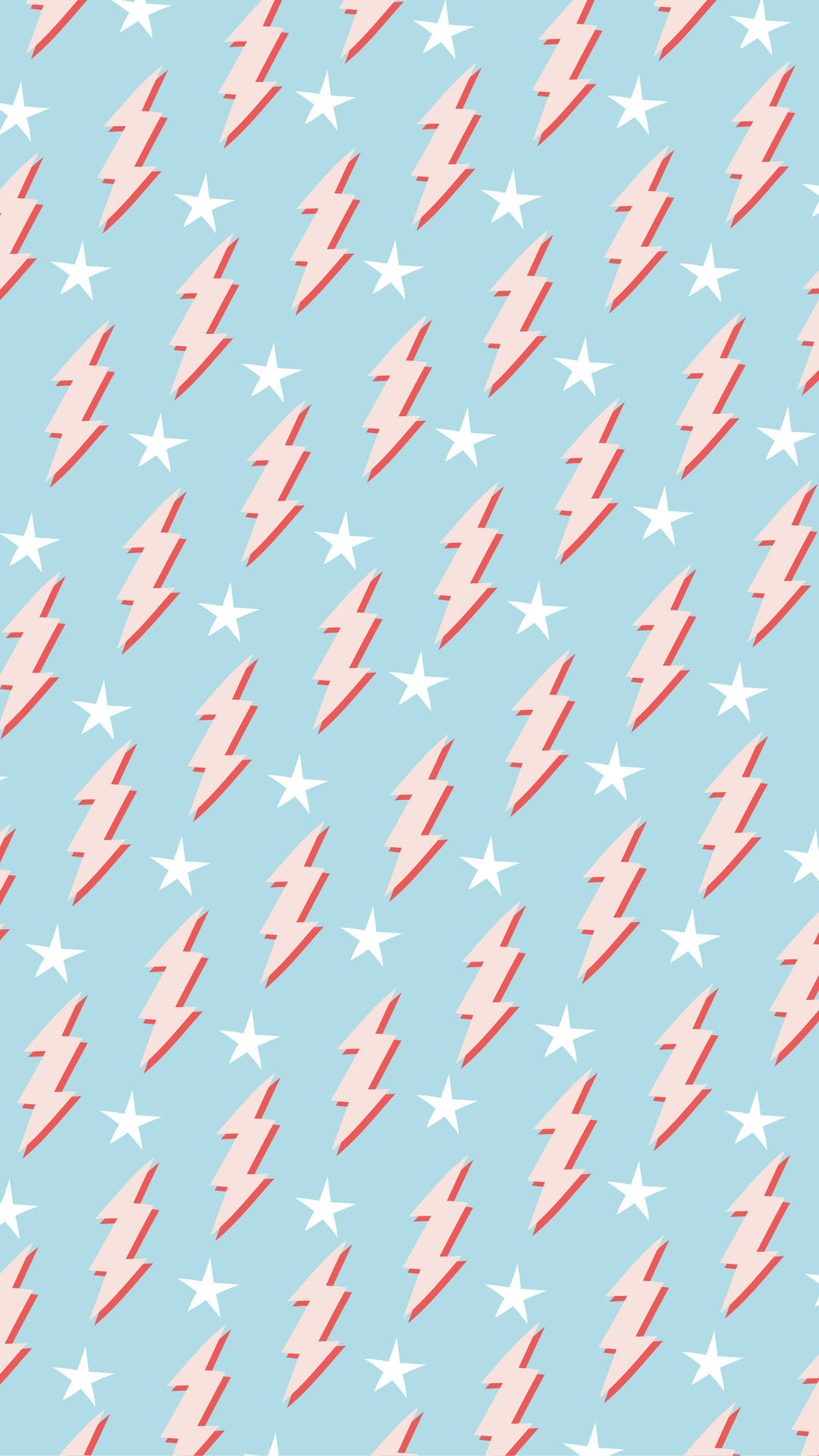 Preppy Lightning Bolt Pattern Wallpaper