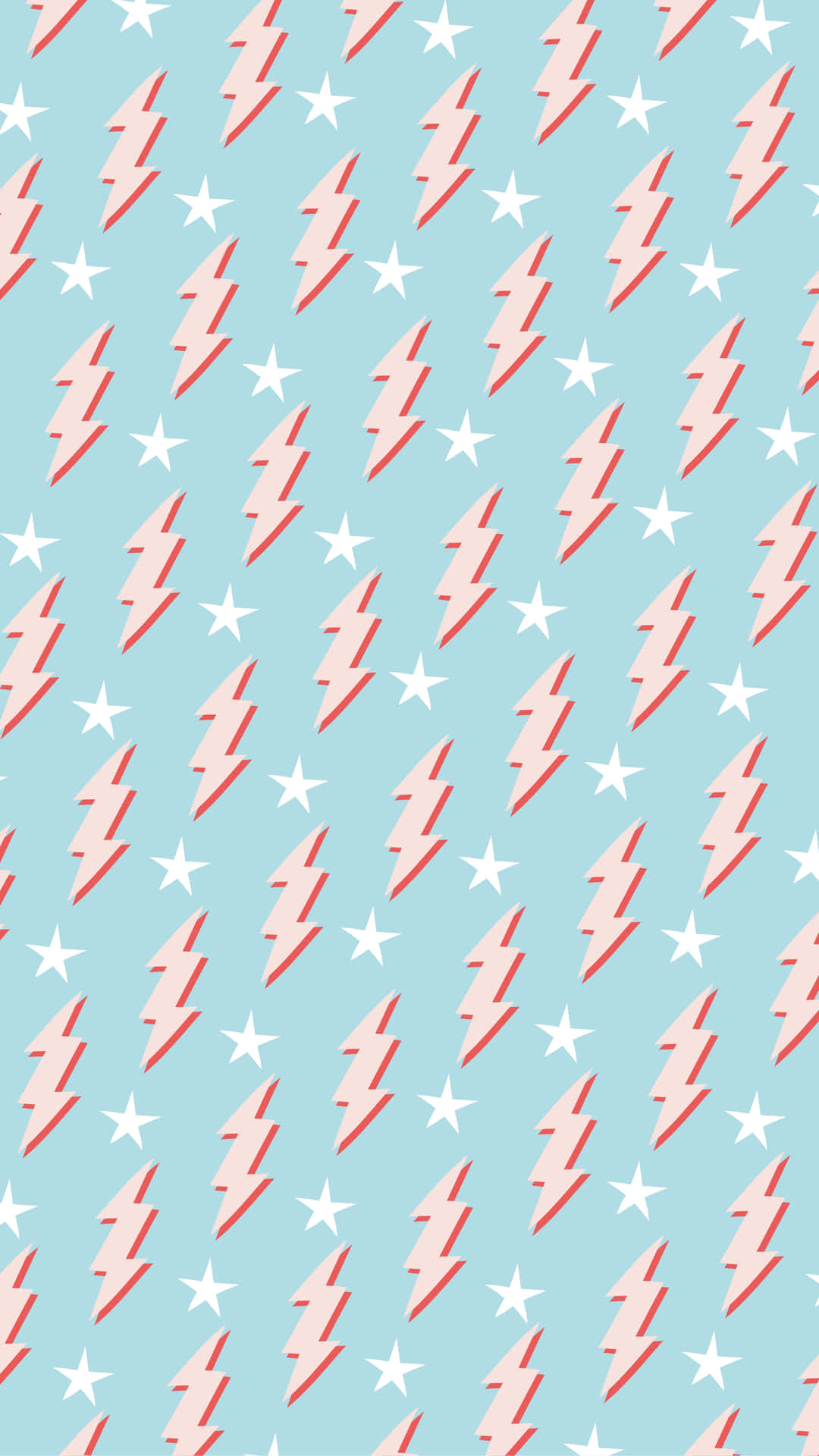 Preppy Lightning Pattern_ Blue Background Wallpaper