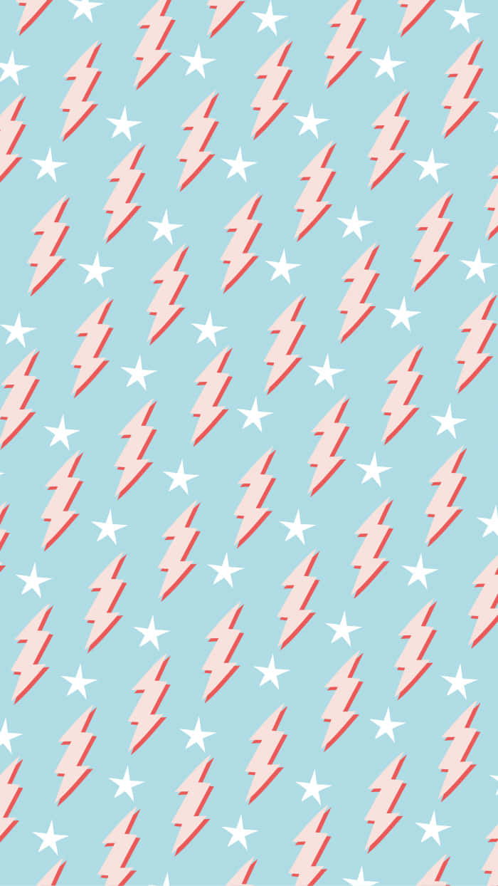 Preppy Lightning Star Pattern Wallpaper