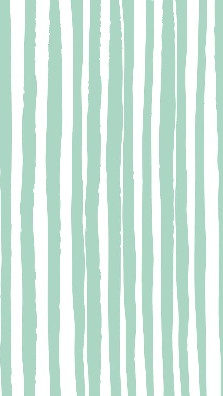Preppy Mint Stripes Wallpaper