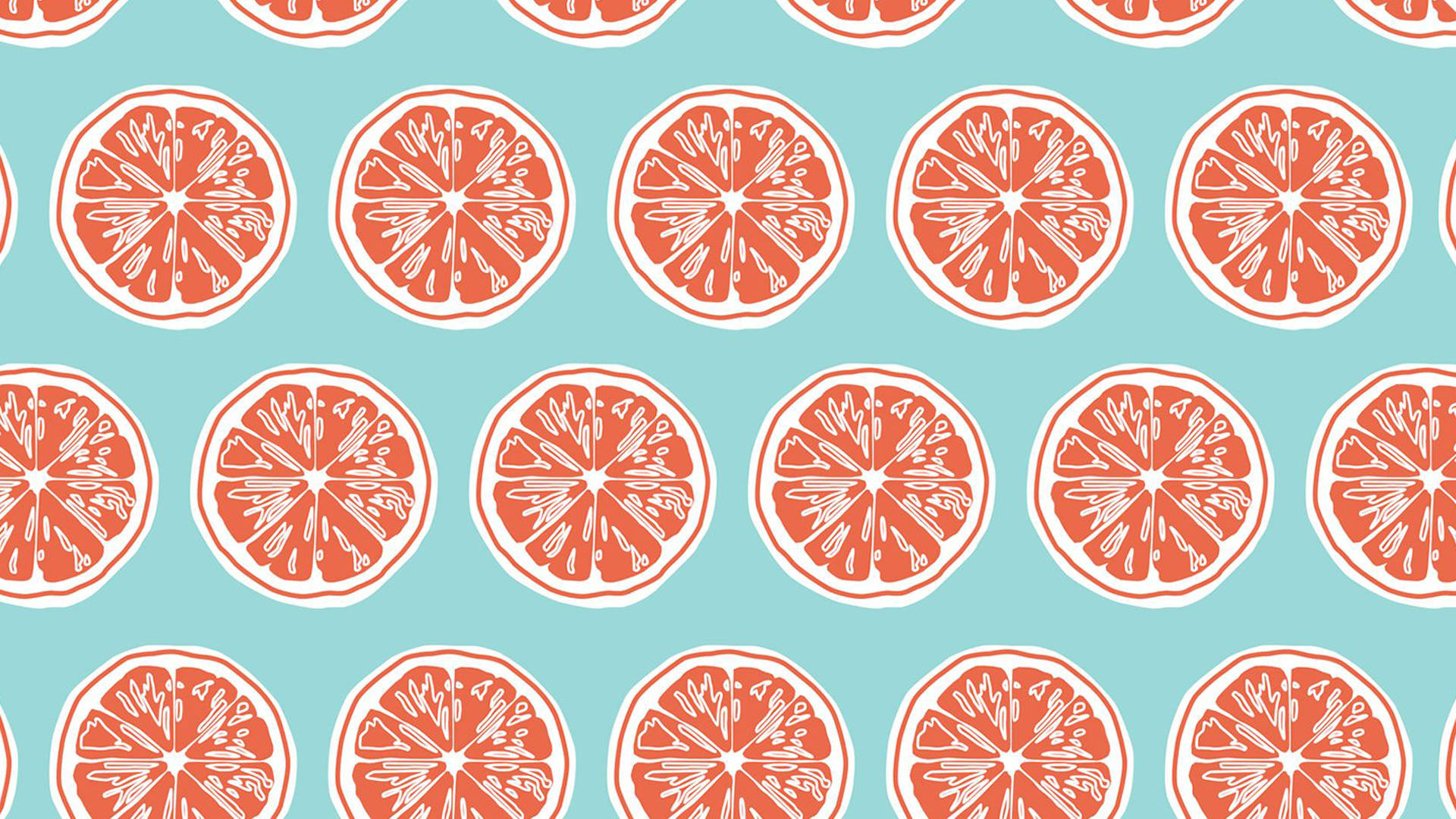 Preppy Orange Slices Wallpaper