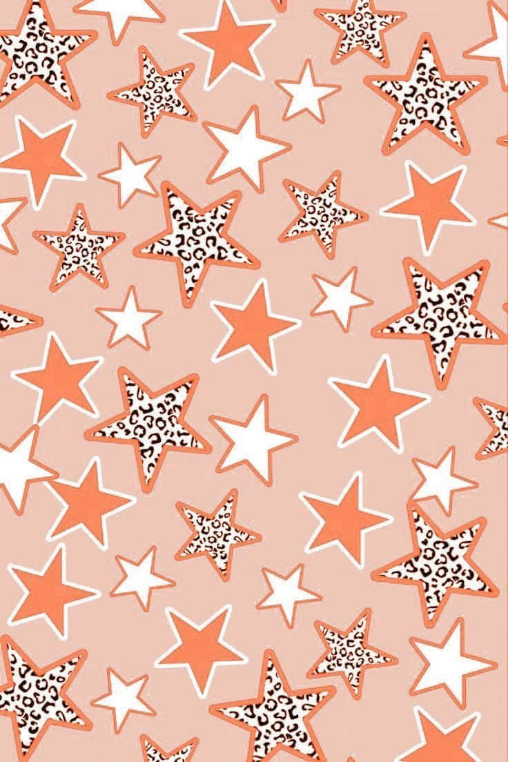 Preppy Patterned Stars Background Wallpaper