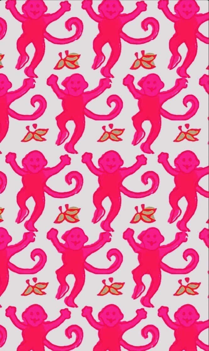 Preppy PFP For TikTok Pink Monkey Wallpaper