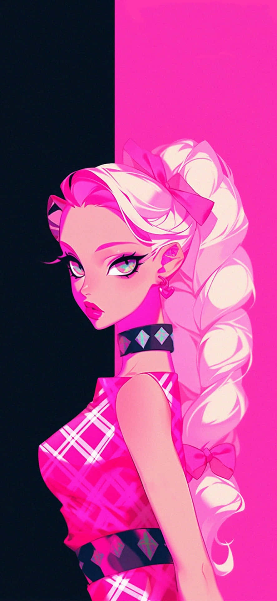 Preppy Pink Aesthetic Girl.jpg Wallpaper
