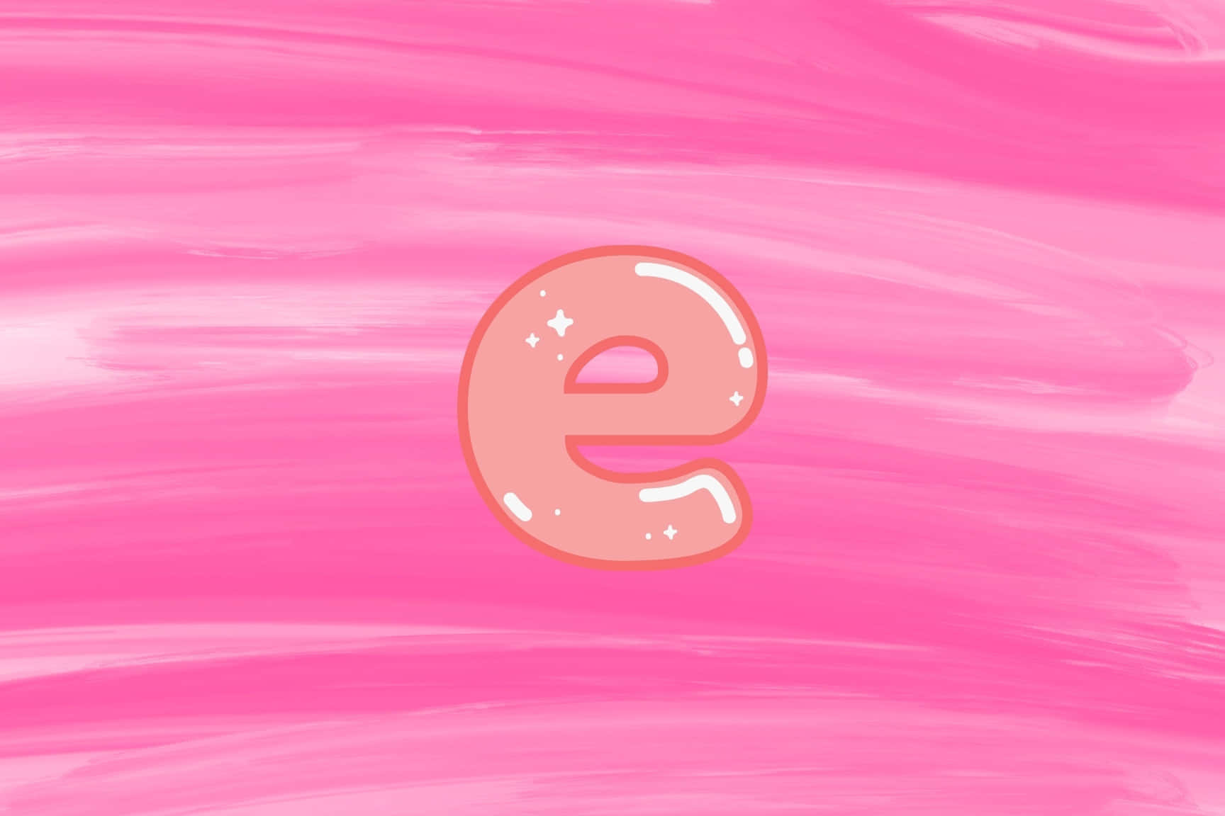 Preppy Pink Backgroundwith Letter E Wallpaper