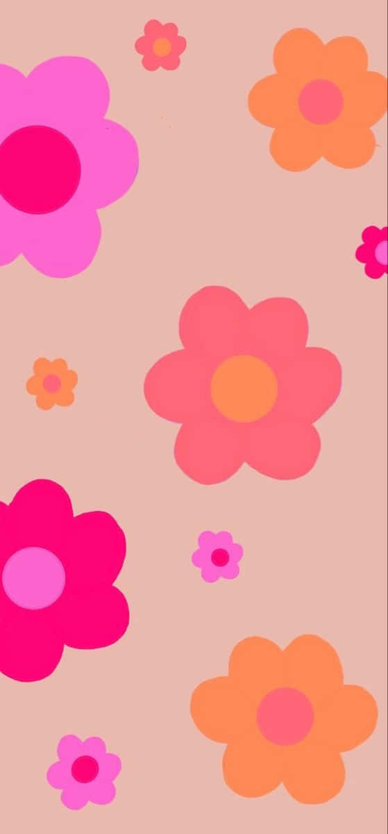 Preppy Pink Flower Pattern.jpg Wallpaper