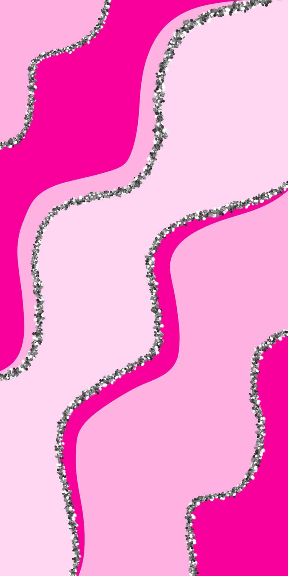 Preppy Pink Glitter Wavesi Pad Wallpaper Wallpaper