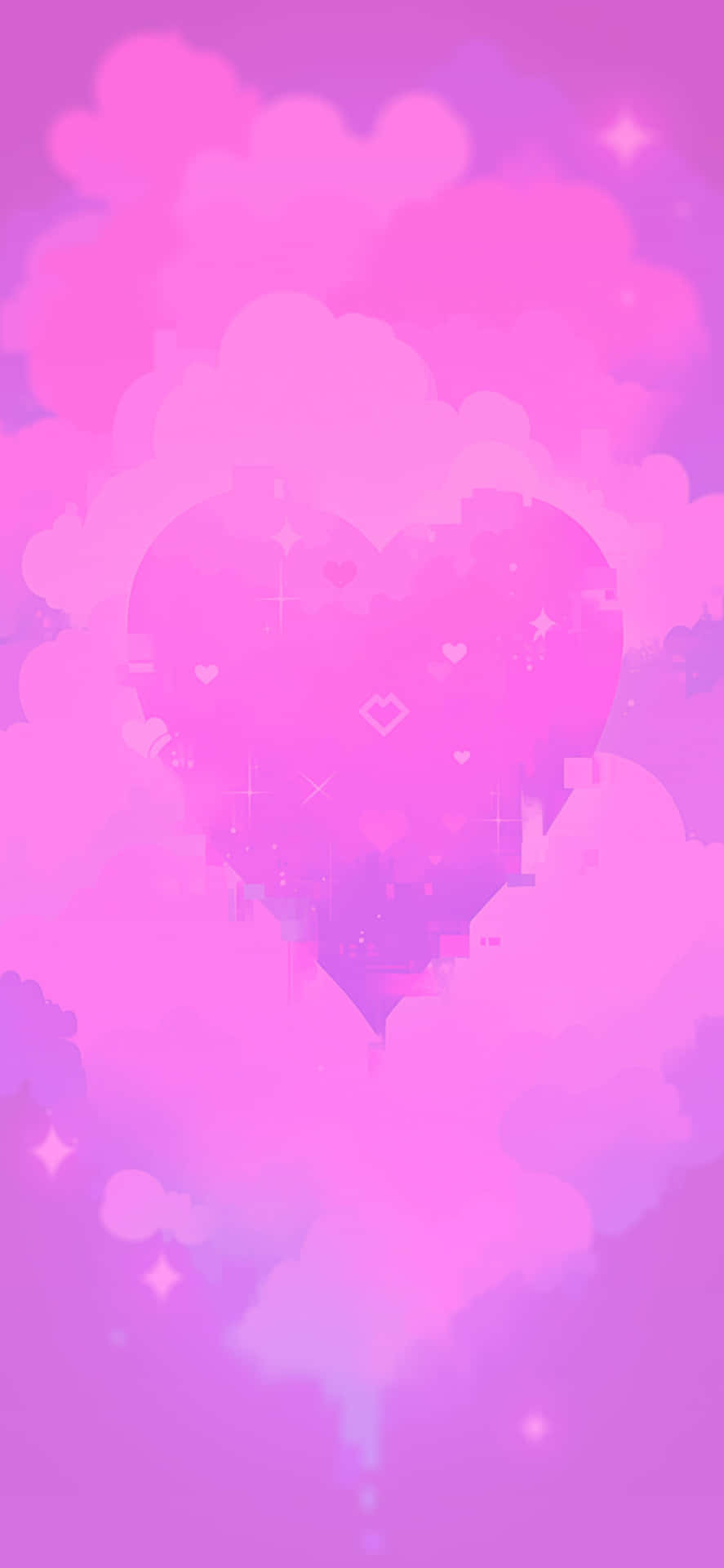 Preppy Pink Heart Background Wallpaper