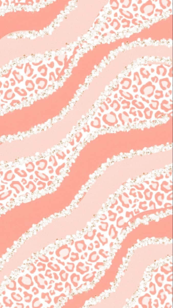 Preppy Pink Leopard Print Pattern Wallpaper
