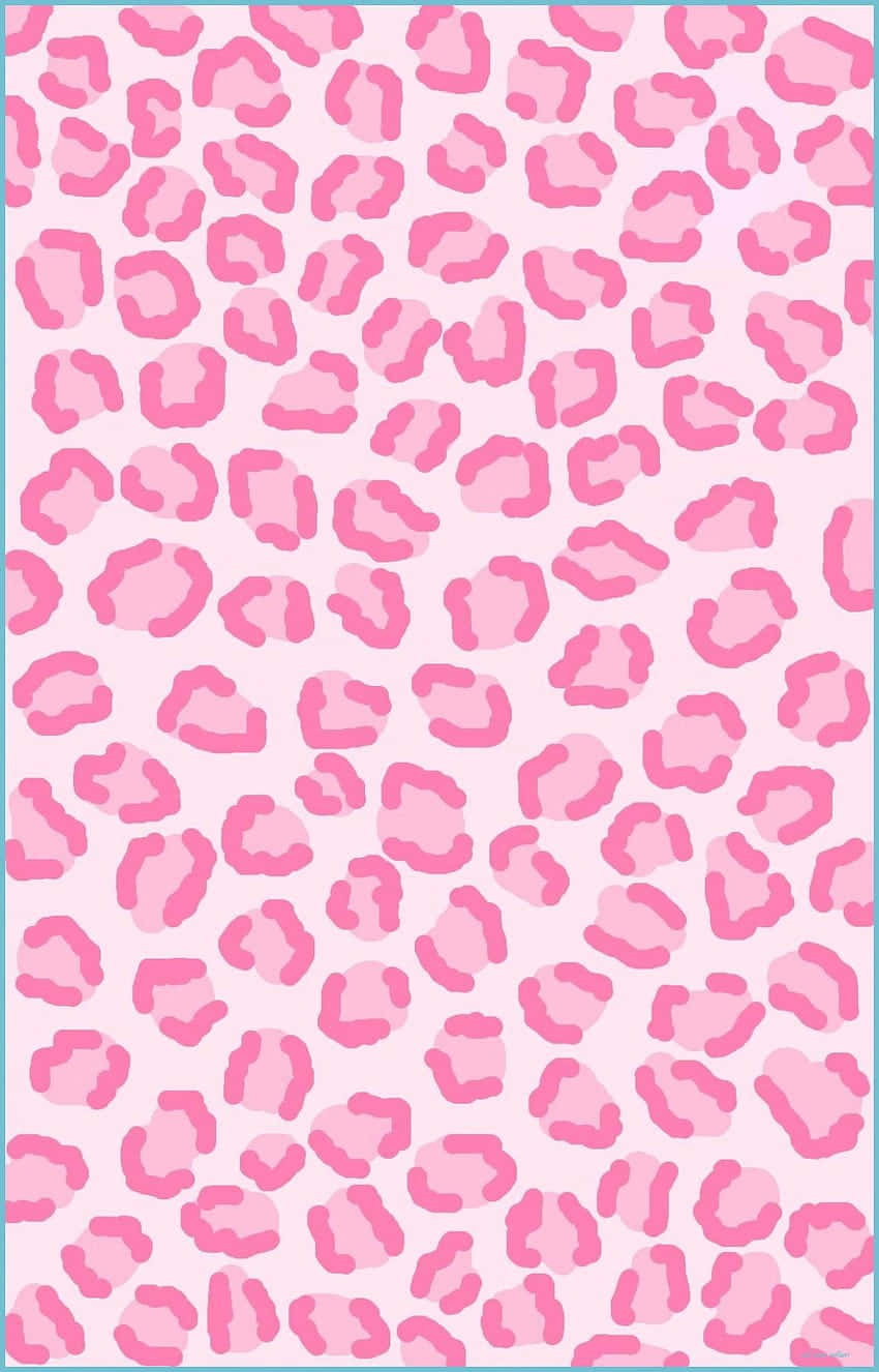 Preppy Pink Leopard Printi Pad Background Wallpaper
